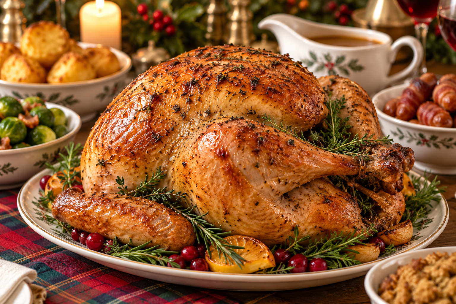 Traditional British Christmas Roast Turkey: A Classic Christmas Dinner
